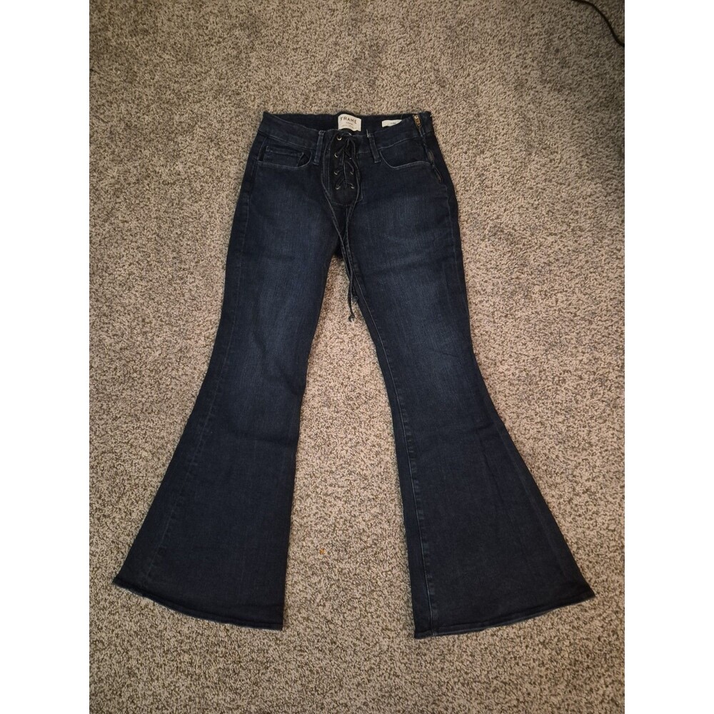 Frame Le Belle Hayworth Jeans Size 26 Retro Bell Bottom Hippie 70's Inspired